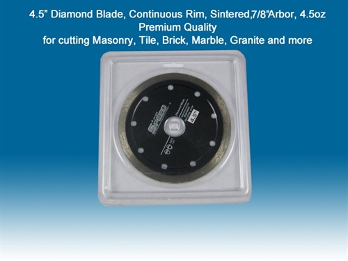 Speed™ Diamond Saw Blades, Premium Quality, Continuous Rim Diamond Blades for cutting masonry, tile, brick, marble, granite & more