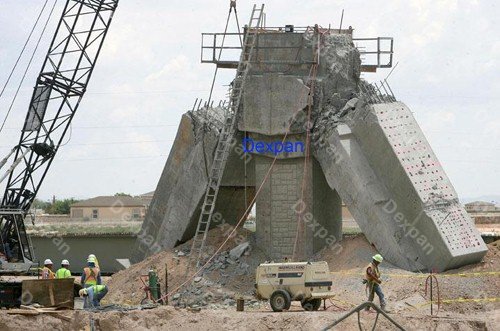 Dexpan Reinforced concrete bridge piers demolition, No Blasting